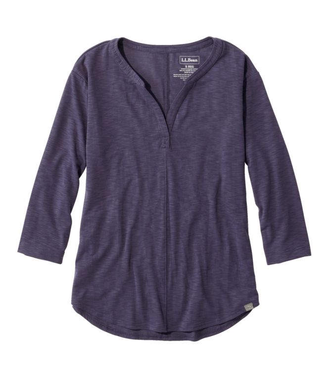 Women's Streamside Tee, Three-Quarter-Sleeve Splitneck