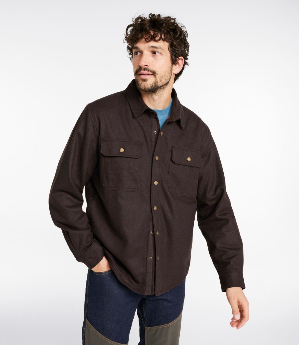 Men's Maine Guide Lightweight Lined Wool Field Shirt