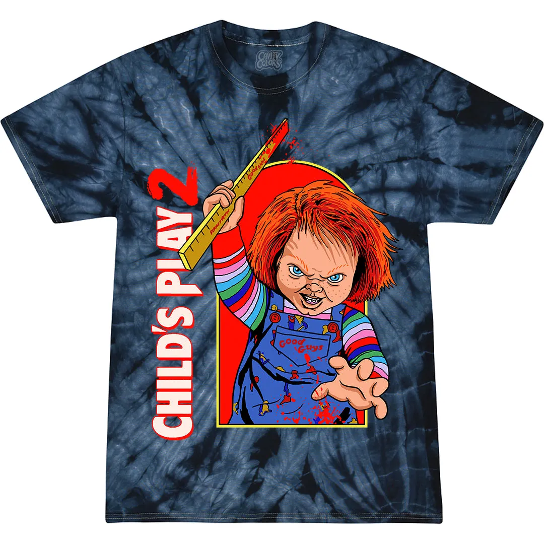 CHILD’S PLAY 2: VERY NAUGHTY - T-SHIRT (BLUE OVERALLS TIE DYE)