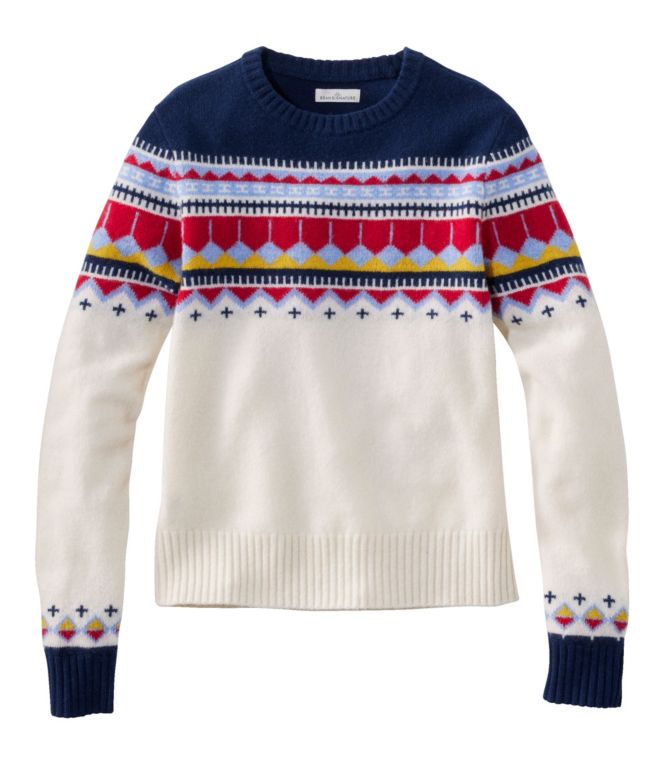 Women's Signature Camp Merino Wool Sweater, Pullover Novelty