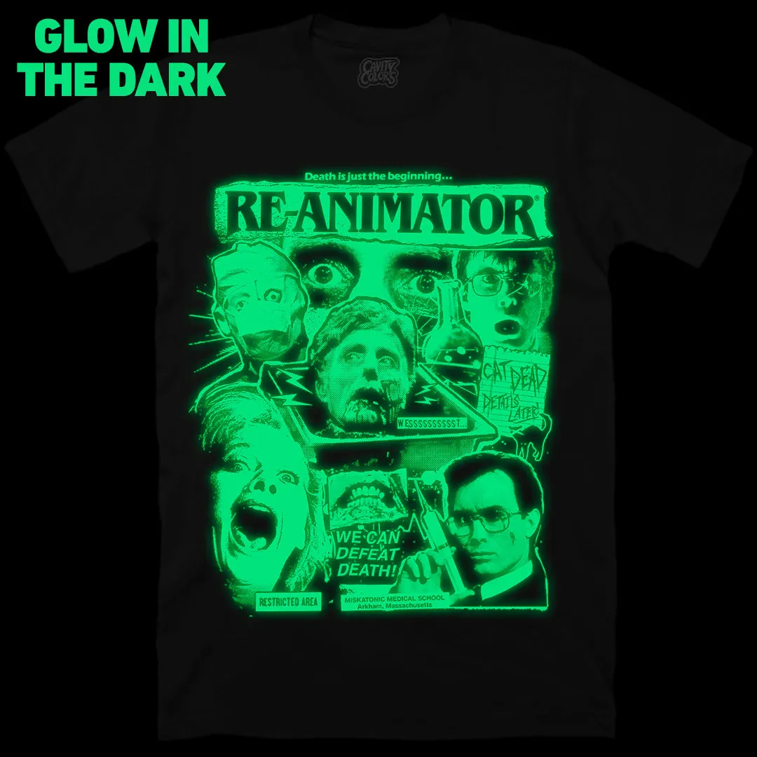 RE-ANIMATOR: DEATH DEFEATED - T-SHIRT (GLOW IN THE DARK)