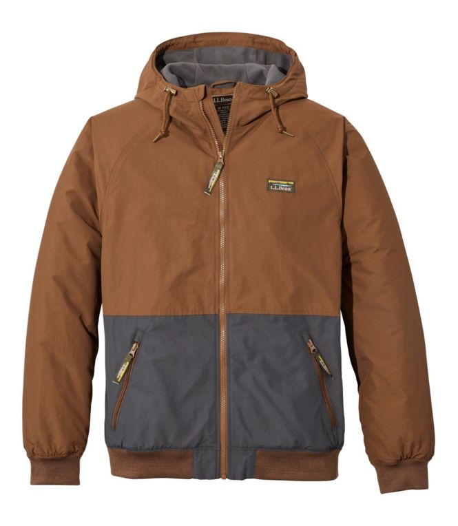 Men's Insulated 3-Season Bomber Hooded Jacket, Colorblock