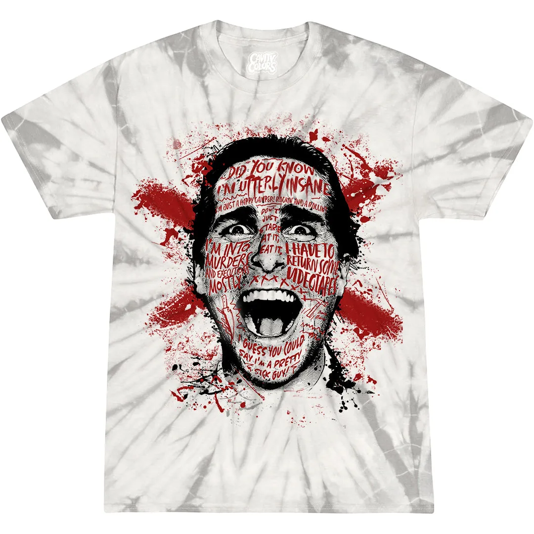 AMERICAN PSYCHO: VERGE OF FRENZY - T-SHIRT (BONE TIE-DYE)