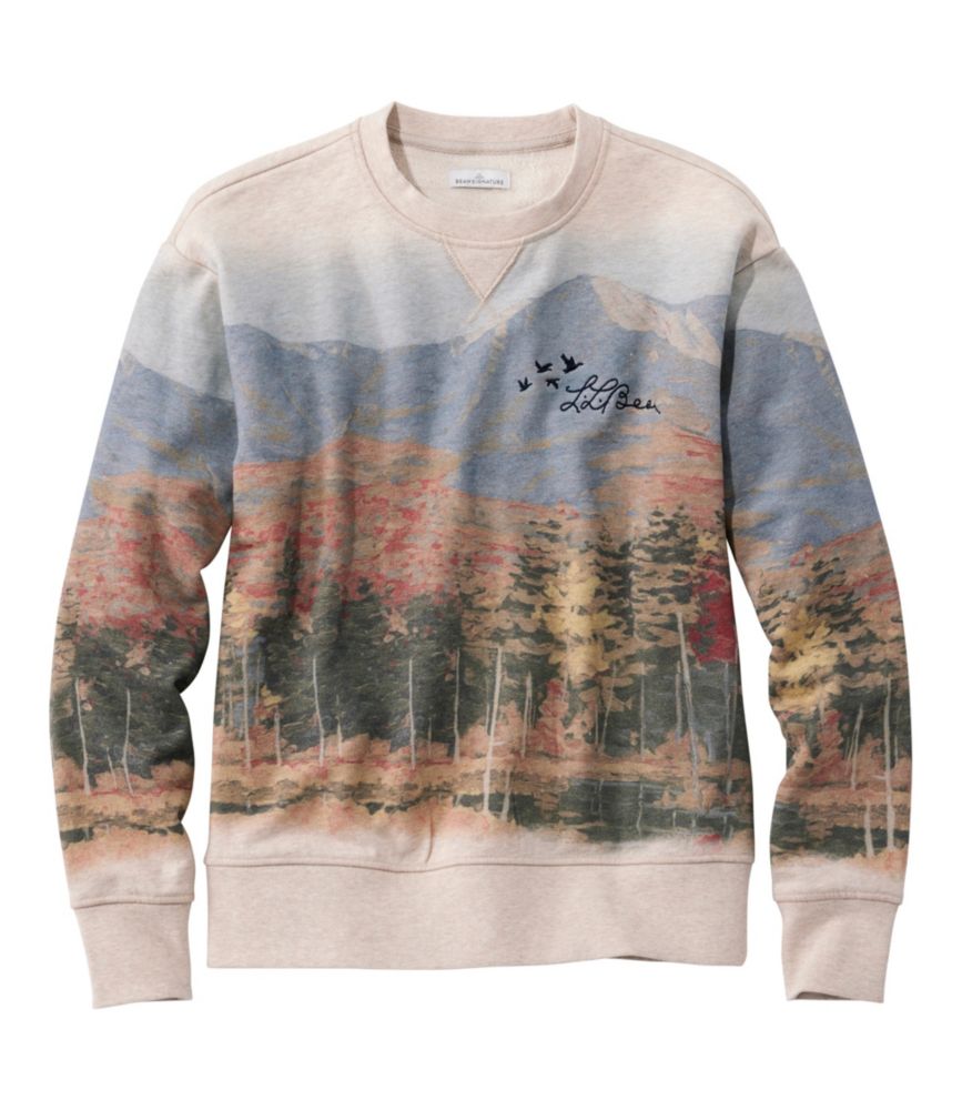 Women's Signature Camp Sweatshirt, Crewneck Print