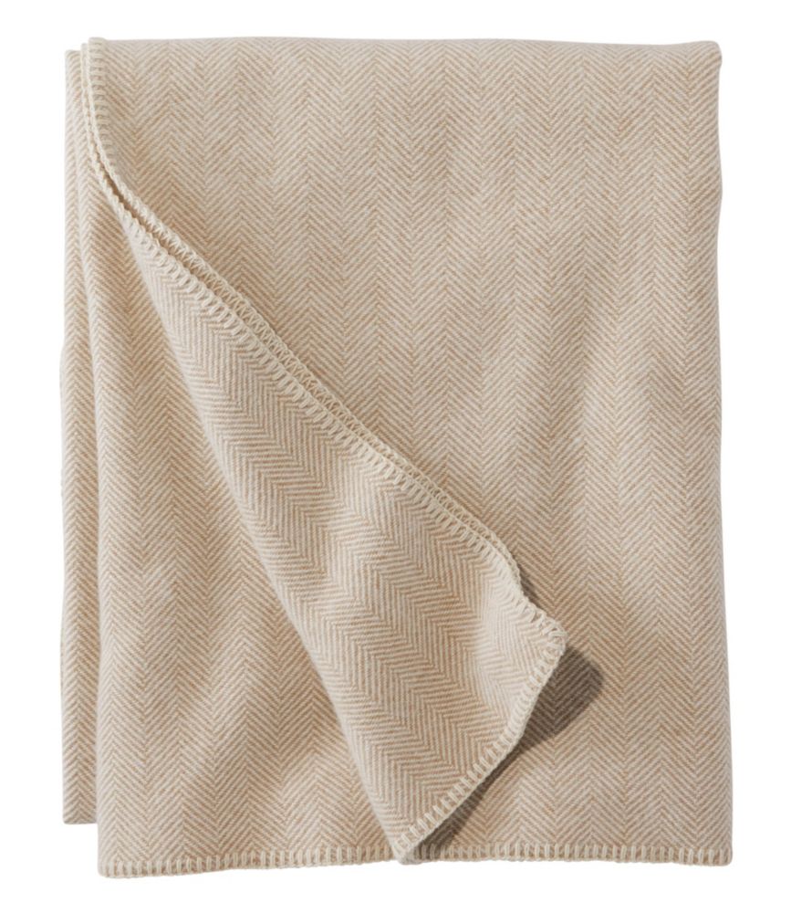 Washable Wool Blanket, Herringbone