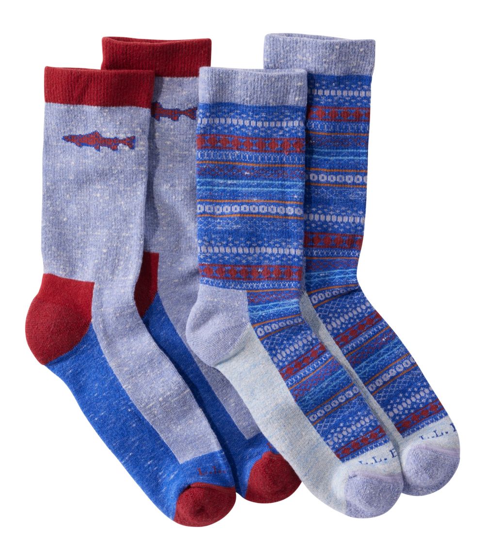 Adults' Wicked Soft Cotton Sock, Novelty Two Pack