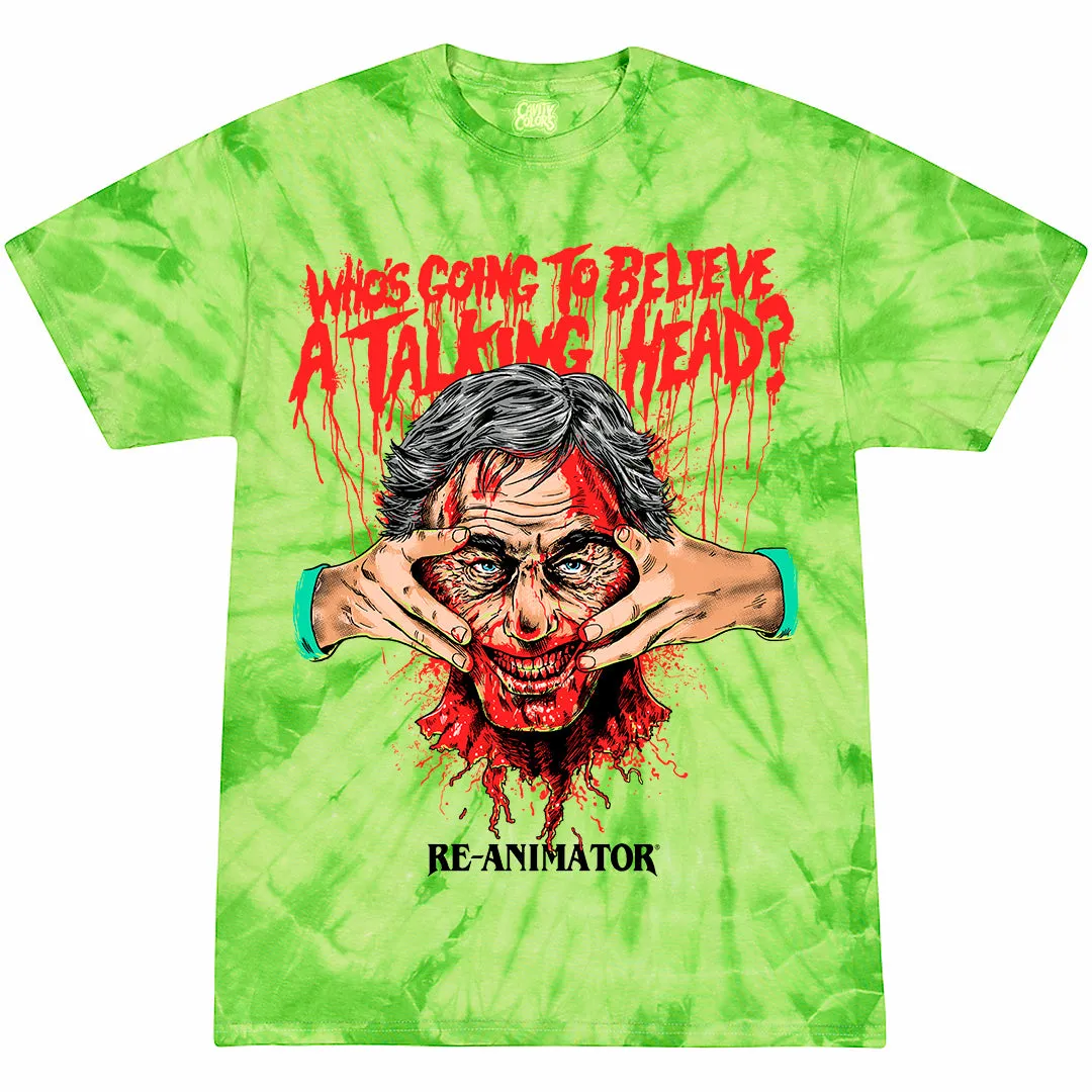 RE-ANIMATOR: TALKING HEAD - T-SHIRT (RE-AGENT GREEN TIE DYE)