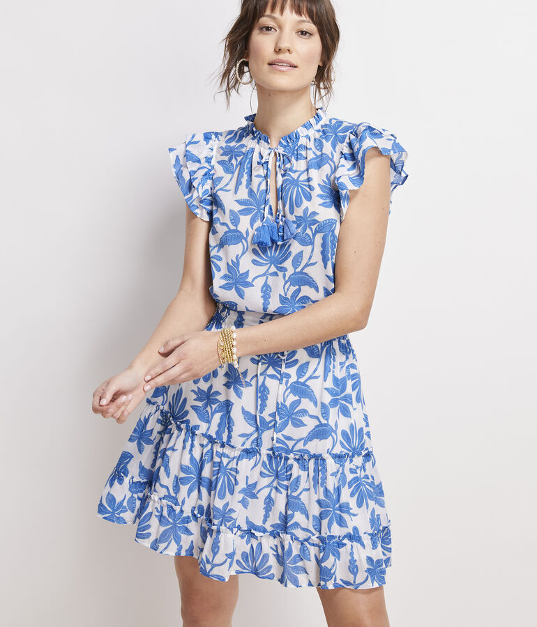Floral Smocked Waist Dress